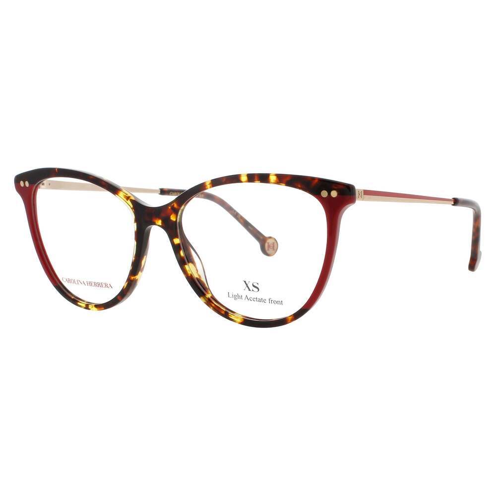 NWT Carolina Herrera HER 0210-O63 Havana/Red 52mm Eyeglasses